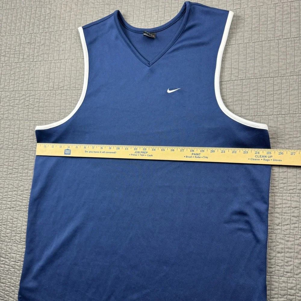 Vintage Nike Alpha Project Basketball Jersey Mens XXL Navy Blue Mesh Tank Top